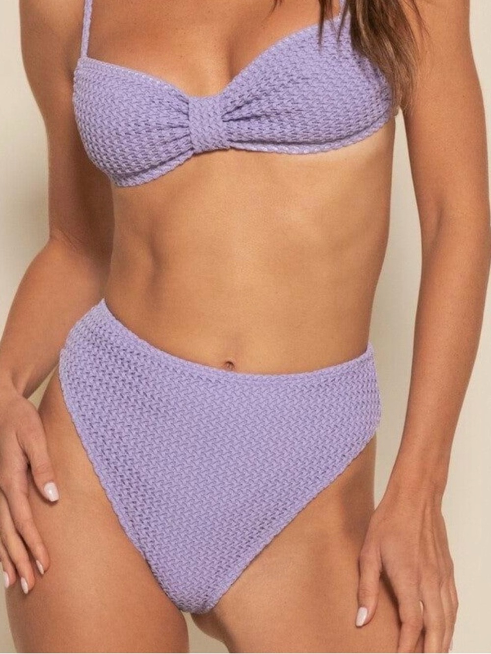 Montce Lavender Crochet Paula Bikini Bottom Size XL.